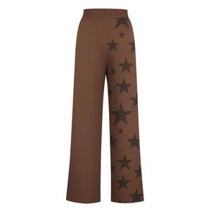 Pantalon décontracté pour femme, coupe large, taille haute, évasé, avec cordon de serrage, élastique, coupe ample, écologique, avec poches, tendance - Product Image 6