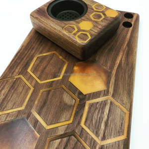 Charme céleste arabe Bakhoor brûleur ensemble résine moderne époxy et bois Design porte-encens parfum de maison Ramadan & Eid cadeaux - Product Image 4