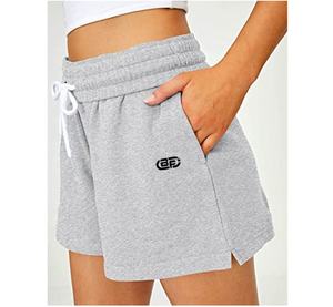 Pantalones deportivos de cintura alta para mujer, pantalones cortos transpirables para Yoga y Fitness con logotipo personalizado, decoración de botones, venta al por mayor - Product Image 1