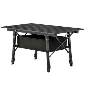 Tavolo Pieghevole Portatile in Alluminio Convertibile con Gambe a Treppiede - per Campeggio, Fattoria, Parco, Cucina, Uso Esterno - Product Image 2