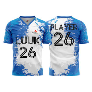 เสื้อฟุตบอลชายแบบสั่งทำ แขนสั้น ไซส์ใหญ่ พิมพ์ลายด้วยความร้อน โพลีเอสเตอร์ 100% แห้งเร็ว ระบายเหงื่อได้ดี ระบายอากาศได้ดี - Product Image 3