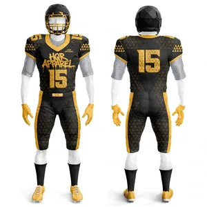 Conjunto de Uniforme de Fútbol Americano Sublimado Transpirable Personalizado, Jersey sin Mangas de Poliéster, Ropa Deportiva de Equipo de Secado Rápido - Product Image 1