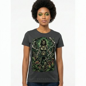 เสื้อยืดลายพิมพ์สีชมพูสไตล์พาสเทลกอธซอมบี้สำหรับผู้หญิง ผู้ผลิตเสื้อยืดกราฟิกน่ารัก สตรีทแวร์สยองขวัญน่ารัก ขายส่งเสื้อผ้าจากโรงงาน - Product Image 3