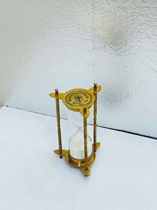 Reloj de Arena 3D de Latón de 6 Pulgadas |   Pie Decorativo Vintage para Mesa de Graduación - Product Image 6