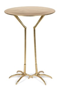 Mesa Consola Redonda Moderna de Latón con Base de Pedestal para Sala de Estar, Mueble para el Hogar, Diseño Estable - Product Image 2