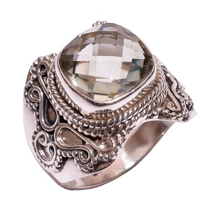 925 Sterling Silver Bezel Setting Classic Wedding Gemstone <b>Rings</b> Handmade Fine Jewelry Bulk Wholesale Manufacturer - Product Image 1