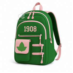 Alpha | Kapa | Alpha Sorority Backpack Women's Bookbag With Zipper Pockets <b>Adjustable</b> Shoulder <b>Strap</b> Collegiate Sports Daypack - Product Image 2