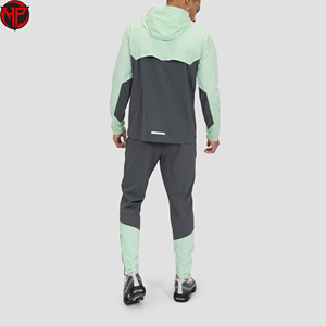 Men's Quick Dry Windbreaker Tracksuit Set Hooded <b>Jacket</b> Full Zip Track Pants Set <b>Lightweight</b> <b>Running</b> Gym Wear - Product Image 3