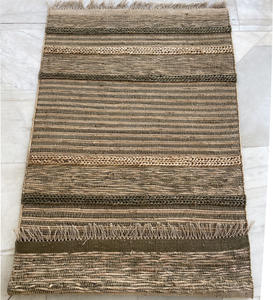 ราคาโรงงานจากผู้ผลิตโดยตรง พรมทอมือจากอินเดีย ทำจากป่าน ปอกระเจา และผ้าฝ้าย สำหรับใช้ภายในอาคาร ดีไซน์หลากหลายพื้นผิว - Product Image 2