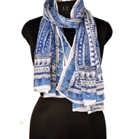 Ensemble sarong indien fait main en coton, foulard en voile, paréo de plage, imprimé au bloc, style uni, long et portable, avec chapeau et gants