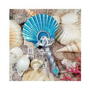 Espejo de Mano con Diseño de Concha Marina, Ideal para el Cuidado Diario y Artesanías Exquisitas, Recuerdo de Playa - Product Image 5