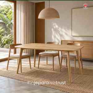 Modern Scandinavian <b>Solid</b> <b>Wood</b> <b>Dining</b> <b>Table</b> <b>Rounded</b> Edge Natural Wooden <b>Table</b> for Restaurant Hotel Cafe Home Furniture - Product Image 6