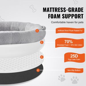 Letto Ortopedico per Cani a Forma di Uovo, Misura Umana 72x48x10 Pollici, XL Ovale con Rivestimento Lavabile in Finta Pelliccia di Coniglio, per Adulti - Product Image 2