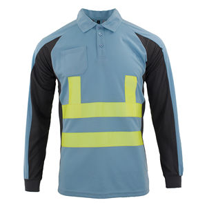 Camisa de Trabajo de Alta Visibilidad para Hombre, Elegante, Manga Larga, Cuello en V, Tela de Franela Suave para Todas las Temporadas, ANSI Clase 3, con Logotipo - Product Image 6