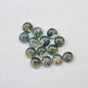 4mm-10mm Naturel Mousse Agate Ronde Cabochon Plus Haute Vente En Vrac Bonne Note Prix De Gros Lâche Calibré Pierres Précieuses Bijoux - Product Image 5