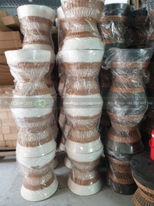 Taburete redondo de bambú clásico de Vietnam, Color Natural para interiores y exteriores, para sala de estar y Villa - Product Image 6