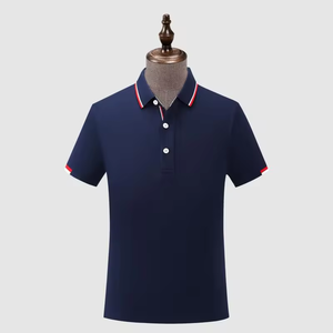 Polo de punto unisex de manga corta de secado rápido para golf y tenis, anti-bolitas, al por mayor - Product Image 2