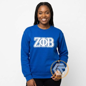 Treasures Greek, Venta al por Mayor, Sudadera Personalizada Bordada Antiarrugas con Frente de Felpa de Algodón Sólido, Zeta Phi Beta, para Mujer, Otoño/Invierno - Product Image 4