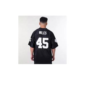 Camiseta de equipo de fútbol americano de malla personalizada para hombre al por mayor, tachuela y sarga bordada, transpirable, de secado rápido, servicio OEM de talla grande - Product Image 6