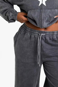 Meilleure édition – Pantalon vintage surdimensionné à jambe large en toile 100 % coton écologique pour femme, avec logo personnalisé - Product Image 4