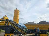 Centrale à béton mobile portable YHZS60 avec système PLC entièrement automatique, transport pratique pour les travaux routiers et de ponts