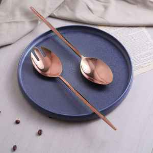 Ensemble de cuillères à salade de qualité supérieure avec poignée design en acier inoxydable, nouveau design, passe au lave-vaisselle - Product Image 1