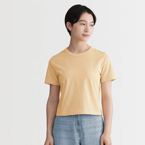 เสื้อครอปท็อปผู้หญิงสีพื้น คอวี แขนสั้น สกรีนโลโก้ตามสั่ง ขายส่ง แฟชั่นลำลอง เสื้อครอปท็อปพื้นฐาน - Product Image 5