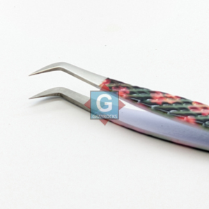 Pinzas para pestañas de acero inoxidable con diseño floral para depilación facial - Product Image 2