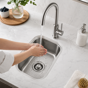 Modern Single Bowl Stainless Steel Kitchen Sink Undermount <b>Brushed</b> Satin Surface 5 Year Warranty - Product Image 5