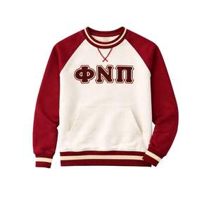 Pull en molleton chenille Phi Nu Pi, coupe classique, taille standard, avec broderie du blason grec, vêtement de fraternité classique - Product Image 4