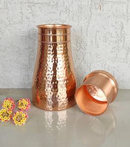 Elegante Jarra de Cobre Ecológica de Doble Pared con Diseño a Prueba de Fugas, Antimicrobiana, Mantiene el Agua Fría, Fácil de Limpiar - Product Image 3
