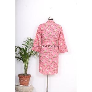 Robe Bohème en Coton pour Femme, Imprimé Floral, Chemise Décontractée avec Boutons, Grande Taille, Vêtement Quotidien Tendance - Product Image 6