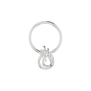 AJRETAIL Piercing de Nariz Étnico con Flor para Mujer, Oro 14K, Diamante Natural de Corte Brillante Redondo de 0.023ct - Product Image 3