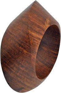 Conjunto de Pulseras de Madera Hechas a Mano con Diseño Inspirado en la Sangría, Brazaletes Gruesos Tallados a Mano, Exportaciones Premium del Craft Emporium - Product Image 3