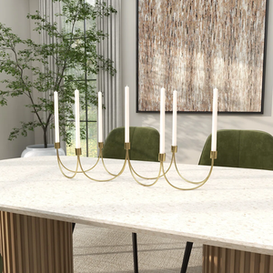 Candélabre moderne en laiton à sept bras, élégant support à bougies en métal pour salon, hôtel, restaurant, mariage et décoration intérieure à bas prix - Product Image 3