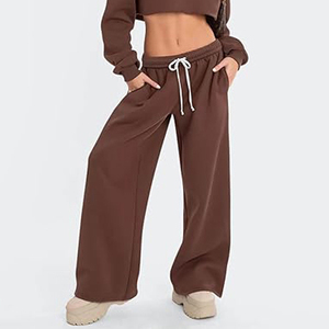 Pantalon de jogging en molleton personnalisé pour femme, patchwork, décontracté, avec taille élastique, pour le sport - Product Image 5