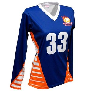 Camiseta de Voleibol para Mujer al por Mayor con Logotipo Personalizado, Manga Larga, Transpirable, Ropa Deportiva para Entrenamiento de Equipo - Product Image 4