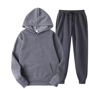 Bonne qualité Plain Couples Sportswear Survêtement Hommes 2 Pièces Survêtement Ensembles Blanc Jogger À Capuche Et Pantalon Unisexe Survêtement - Product Image 3