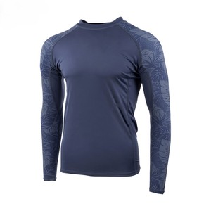 OEM Custom Sublimated MMA Rash Guard <b>Compression</b> Fit Breathable Anti-UV Sportswear for <b>Men</b> Front Logo UPF50+ 100% Polyester - Product Image 6