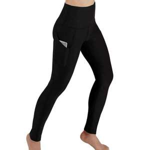 Legging long taille haute simple pour femme de haute qualité, en Spandex/Polyester, respirant, anti-bactérien, en stock - Product Image 3