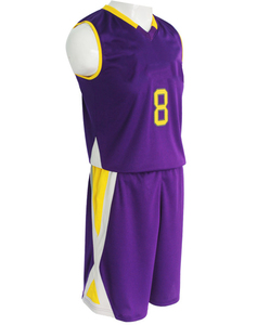 Maillots de basket-ball en polyester brodé, uniformes de basket-ball réversibles pour jeunes - Product Image 4
