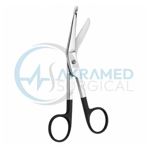 กรรไกรตัดผ้าพันแผล Super Cut Lister Bandage Scissors TC ทังสเตนคาร์ไบด์ 145 ซม. ด้ามจับสีดำ CE ISO เครื่องมือศัลยกรรมกระดูกแบบใช้ซ้ำได้ - Product Image 1