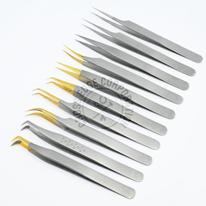 Nuevas pinzas aplicadoras de pestañas personalizadas Pinzas de extensión de pestañas curvas Herramientas para aplicar pestañas postizas con logotipo personalizado - Product Image 6