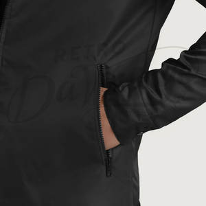 Chaqueta Cortavientos Ligera Negra para Hombre con Capucha, Corte Ajustado, Resistente al Agua, Chaqueta Deportiva Informal para Exteriores, Chaqueta de Golf - Product Image 6