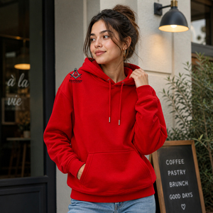 Heritage Masonic Regalia Polyester Delta Sigma Hoodie Women Drop Shoulder <b>Puller</b> Fleece Knitted Sweatshirt with Front Logo - Product Image 2