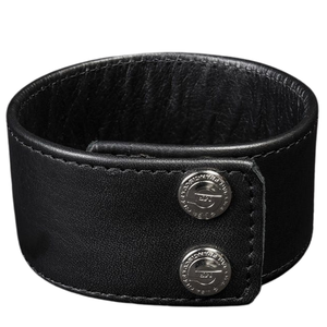 Bracelet large en cuir pour homme, cuir véritable de qualité supérieure, ajustement réglable, style minimaliste, bracelet de club - Product Image 5