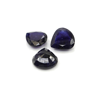Saphir bleu naturel de Bangkok, taille cœur calibrée 10 mm, pierre précieuse de saphir bleu naturel à facettes pour la fabrication de bijoux - Product Image 1