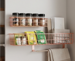 Premium Copper Wire Hanging <b>Storage</b> <b>Basket</b> Rectangle Metal <b>Mesh</b> Organizer For Multi-Purpose Neatening and Display - Product Image 4