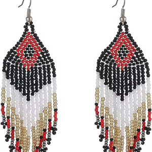 ต่างหูลูกปัดยาวหลากสีทำด้วยมือสำหรับผู้หญิงเครื่องประดับแฟชั่นปรับแต่งได้เครื่องประดับลูกปัดยอดนิยม - Product Image 1