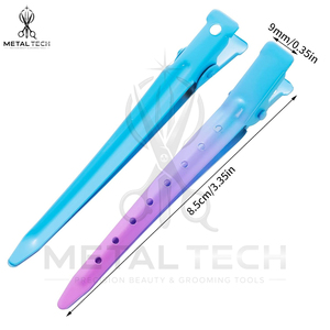 Premium Gradient Color Hairdresser Sectioning <b>Clips</b> Non-Slip Stainless Steel Duckbill <b>Hair</b> Pins Set for Salon <b>Hair</b> Styling Tools - Product Image 2